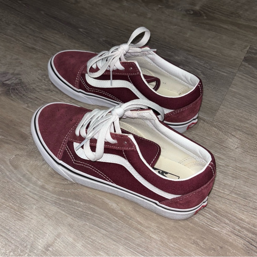 Classic Kids' Vans Burgundy Sneakers